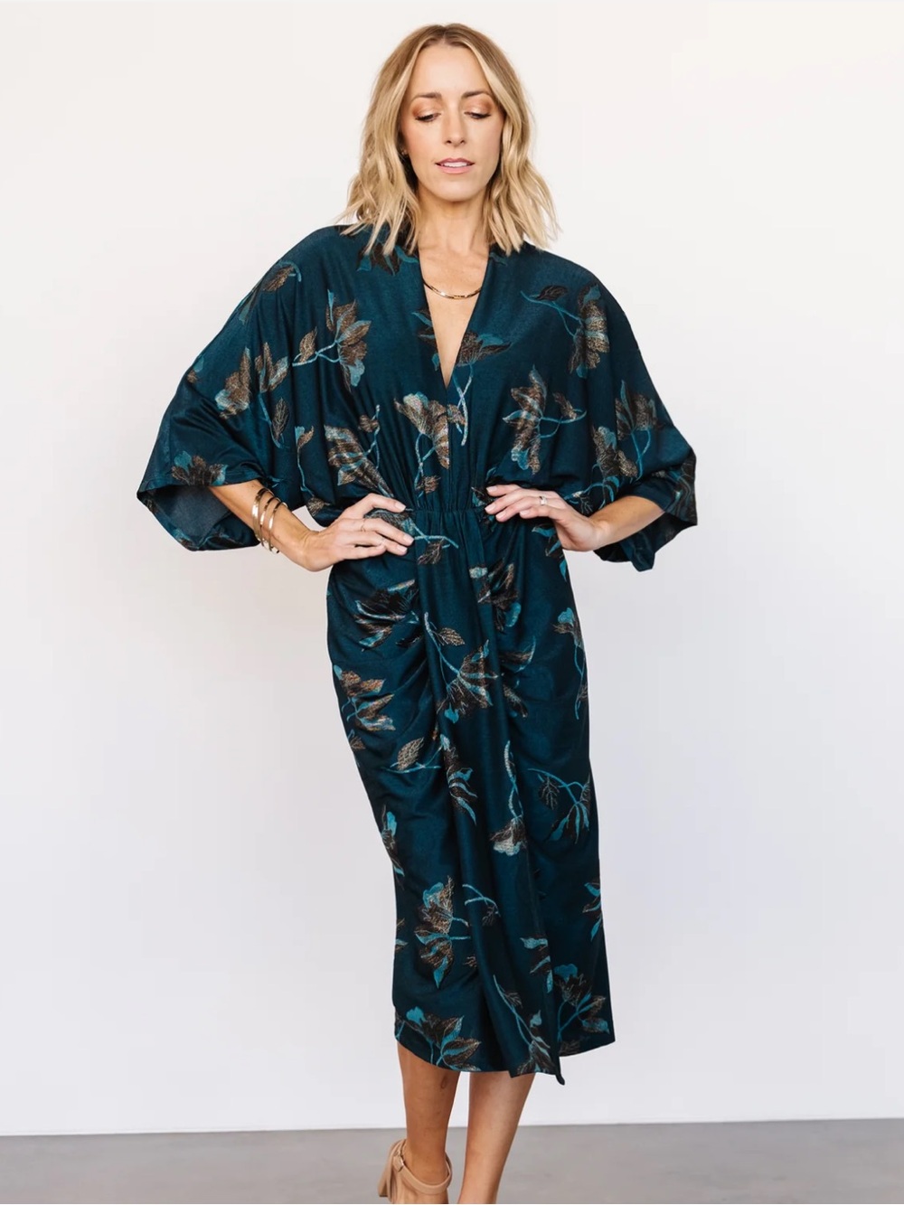 Baltic Born Shaneen Ruched Midi Dress